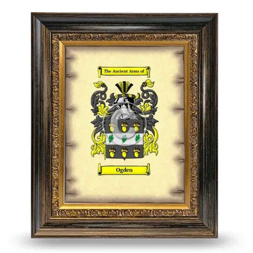 Ogden Coat of Arms Framed - Heirloom
