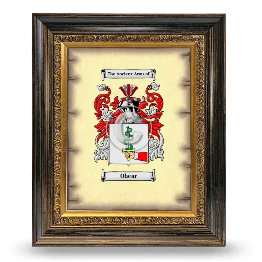 Ohear Coat of Arms Framed - Heirloom