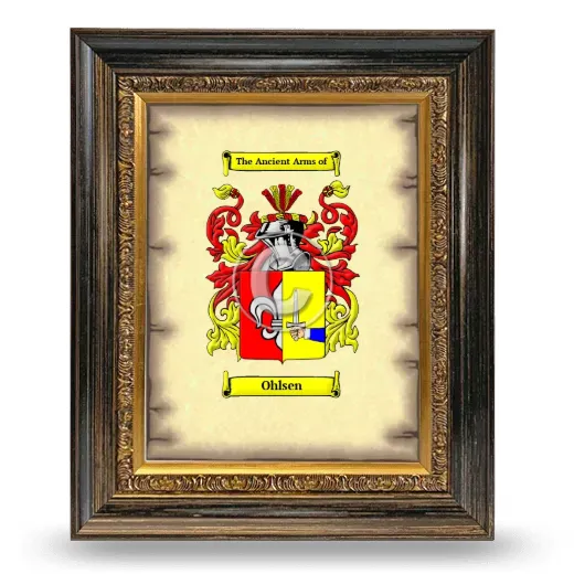 Ohlsen Coat of Arms Framed - Heirloom