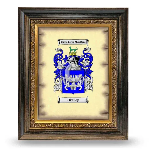 Okelley Coat of Arms Framed - Heirloom