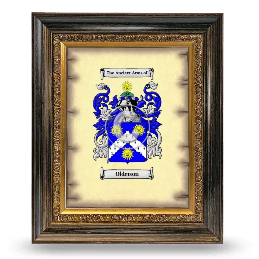 Olderson Coat of Arms Framed - Heirloom