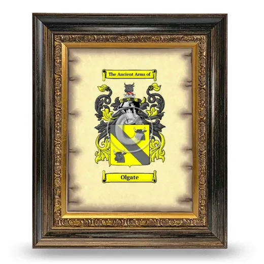 Olgate Coat of Arms Framed - Heirloom