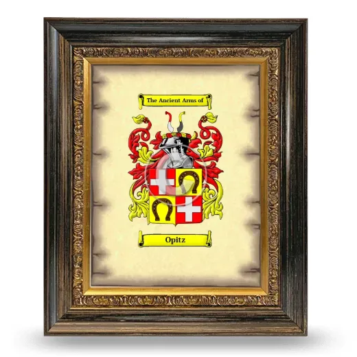 Opitz Coat of Arms Framed - Heirloom