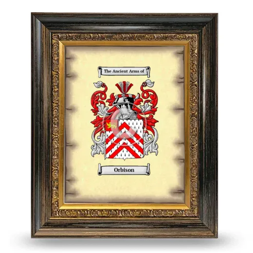 Orbison Coat of Arms Framed - Heirloom