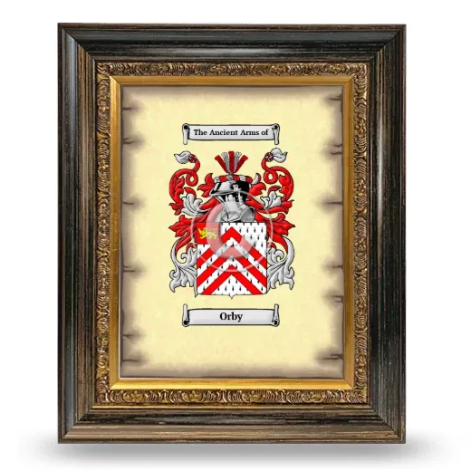 Orby Coat of Arms Framed - Heirloom