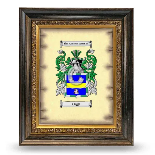 Orgy Coat of Arms Framed - Heirloom