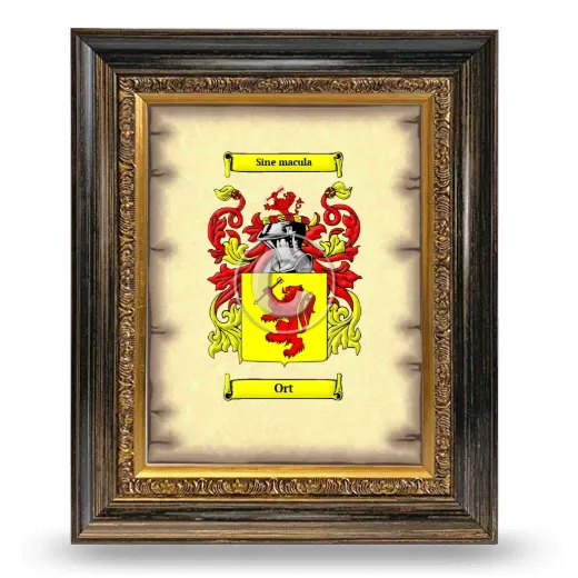 Ort Coat of Arms Framed - Heirloom