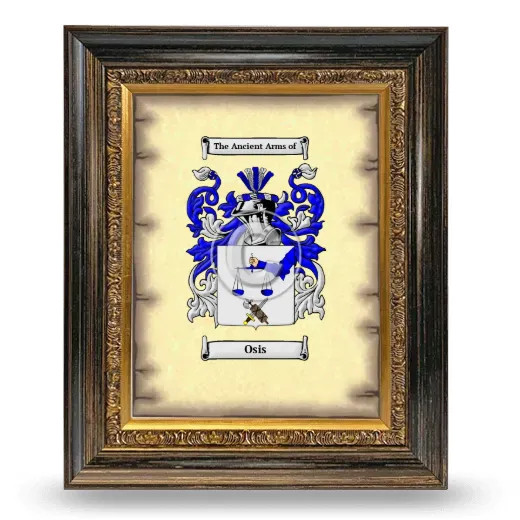 Osis Coat of Arms Framed - Heirloom