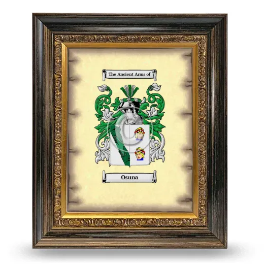 Osuna Coat of Arms Framed - Heirloom