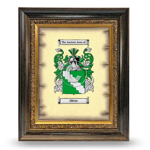 Otter Coat of Arms Framed - Heirloom