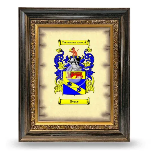 Overy Coat of Arms Framed - Heirloom