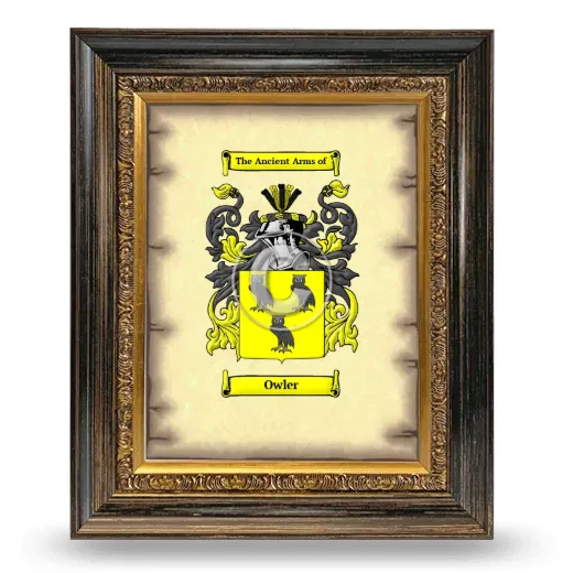 Owler Coat of Arms Framed - Heirloom