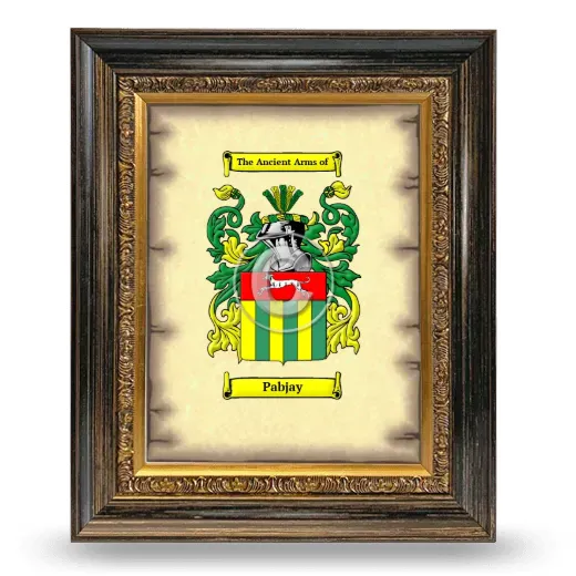 Pabjay Coat of Arms Framed - Heirloom