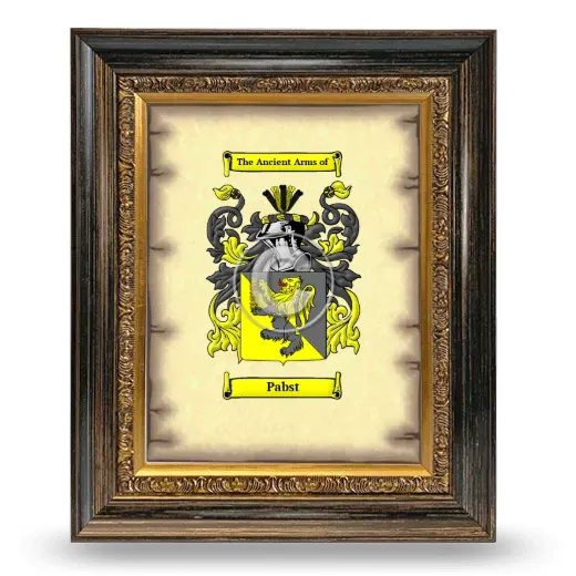 Pabst Coat of Arms Framed - Heirloom