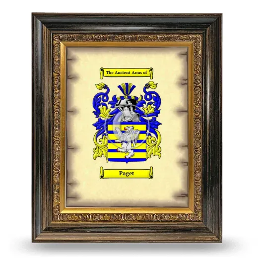 Paget Coat of Arms Framed - Heirloom