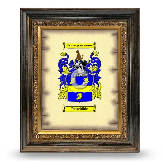 Pairchilde Coat of Arms Framed - Heirloom