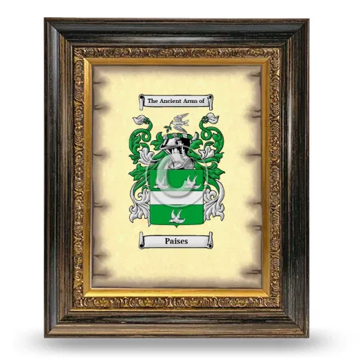 Paises Coat of Arms Framed - Heirloom