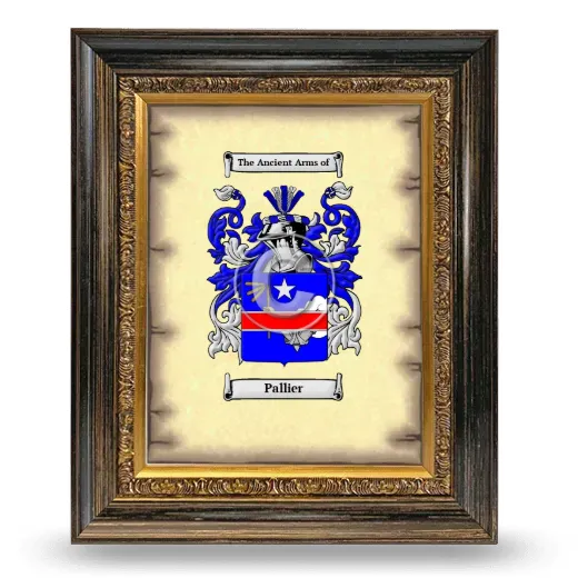 Pallier Coat of Arms Framed - Heirloom