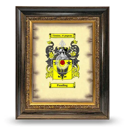 Panding Coat of Arms Framed - Heirloom