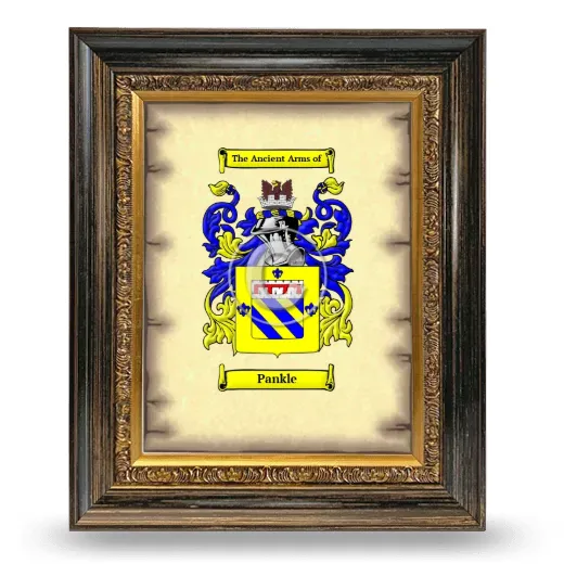 Pankle Coat of Arms Framed - Heirloom