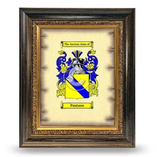 Pantano Coat of Arms Framed - Heirloom