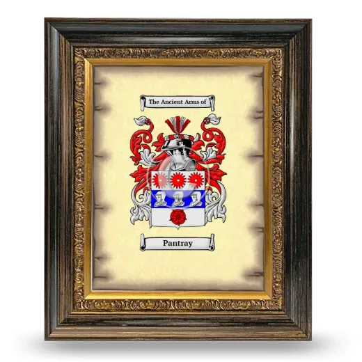 Pantray Coat of Arms Framed - Heirloom