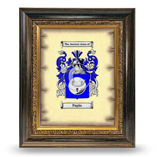 Papin Coat of Arms Framed - Heirloom