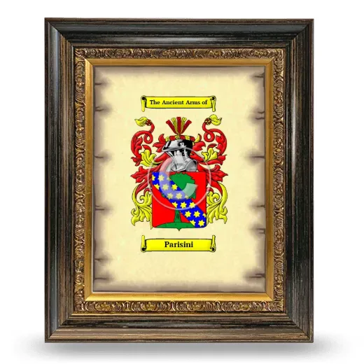Parisini Coat of Arms Framed - Heirloom