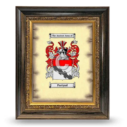 Partynd Coat of Arms Framed - Heirloom