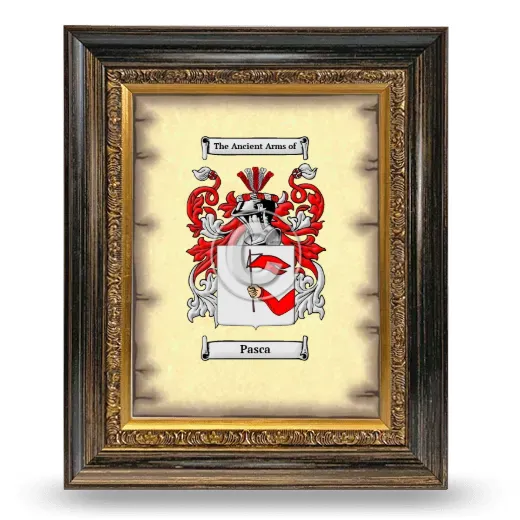 Pasca Coat of Arms Framed - Heirloom