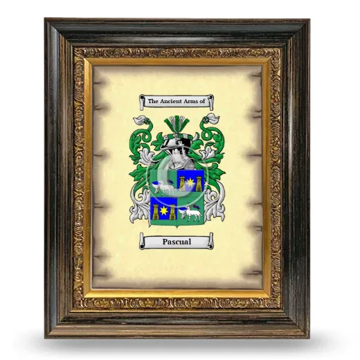 Pascual Coat of Arms Framed - Heirloom