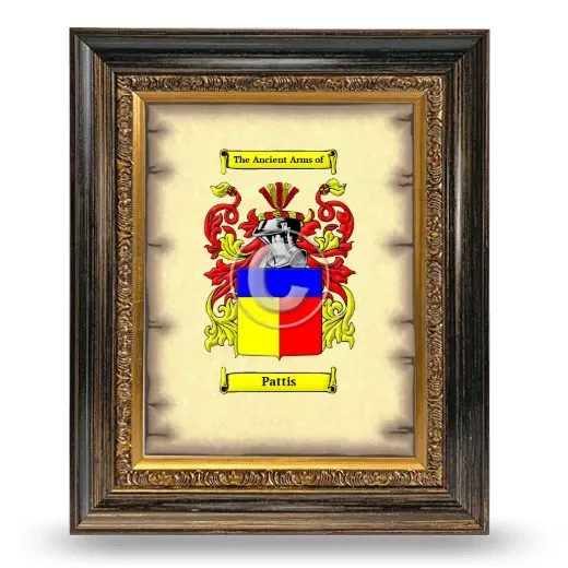 Pattis Coat of Arms Framed - Heirloom