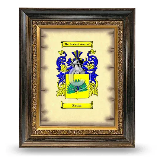 Pauer Coat of Arms Framed - Heirloom