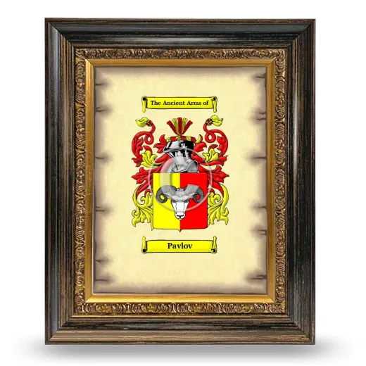 Pavlov Coat of Arms Framed - Heirloom