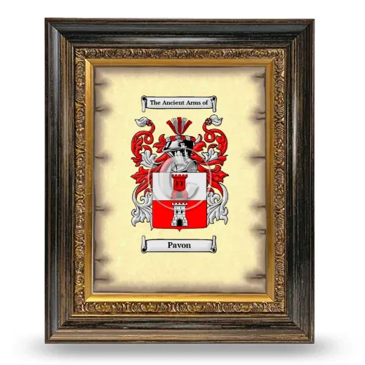 Pavon Coat of Arms Framed - Heirloom
