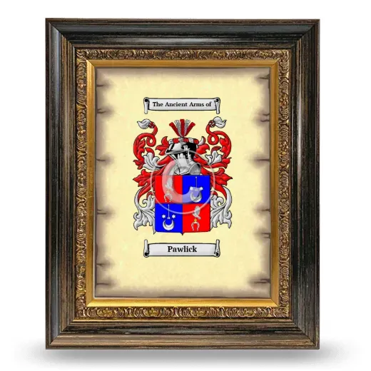 Pawlick Coat of Arms Framed - Heirloom
