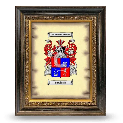 Pawloski Coat of Arms Framed - Heirloom