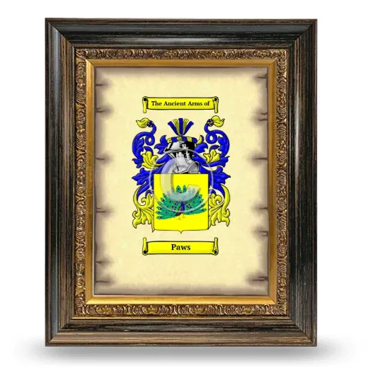 Paws Coat of Arms Framed - Heirloom