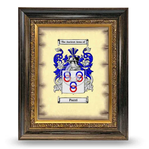 Pazzi Coat of Arms Framed - Heirloom