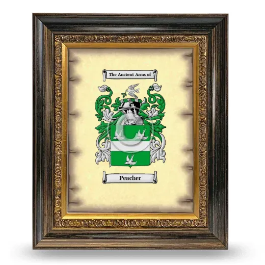 Peacher Coat of Arms Framed - Heirloom