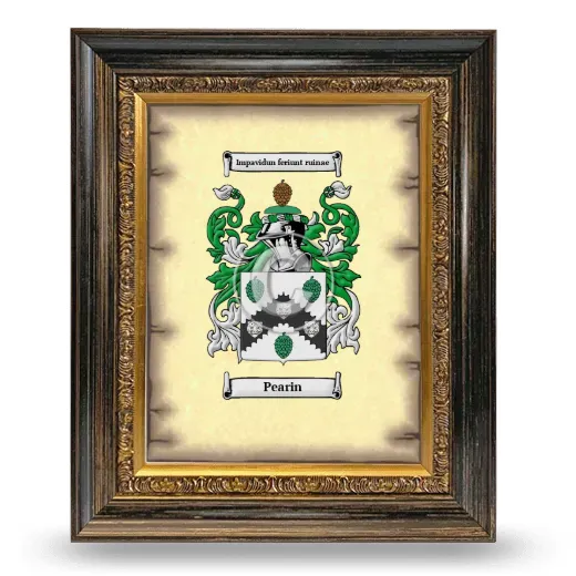 Pearin Coat of Arms Framed - Heirloom