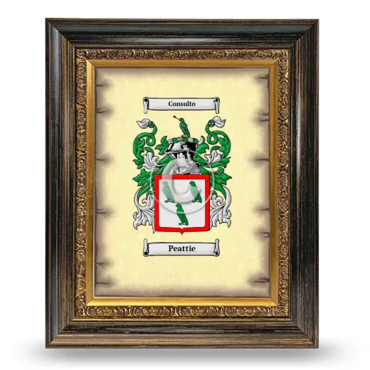 Peattie Coat of Arms Framed - Heirloom