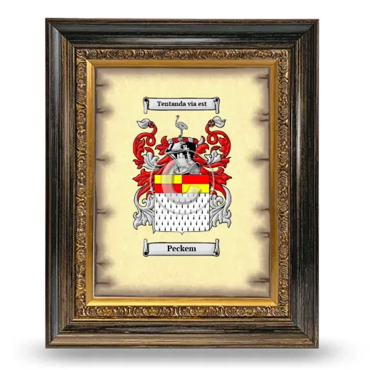 Peckem Coat of Arms Framed - Heirloom