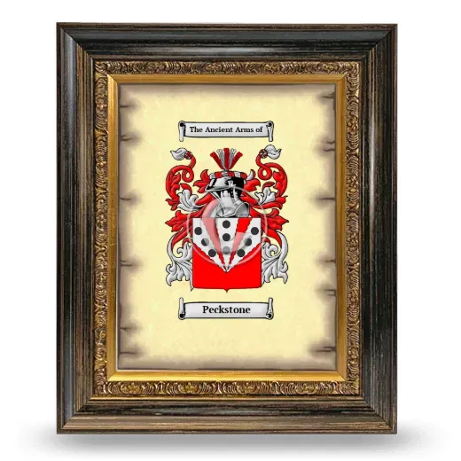 Peckstone Coat of Arms Framed - Heirloom