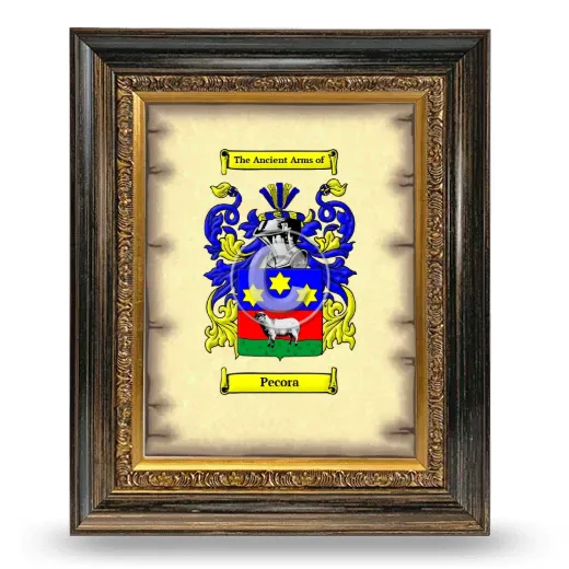 Pecora Coat of Arms Framed - Heirloom