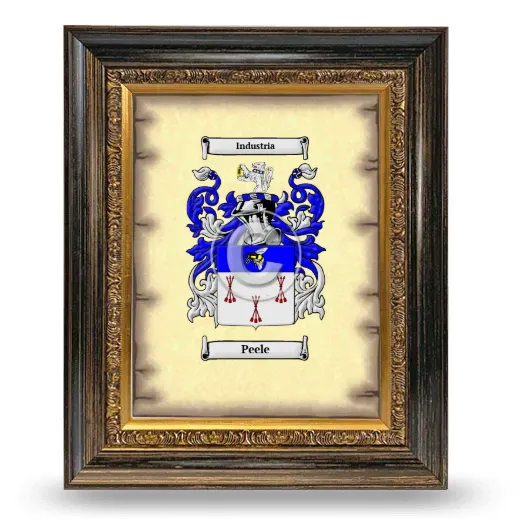 Peele Coat of Arms Framed - Heirloom