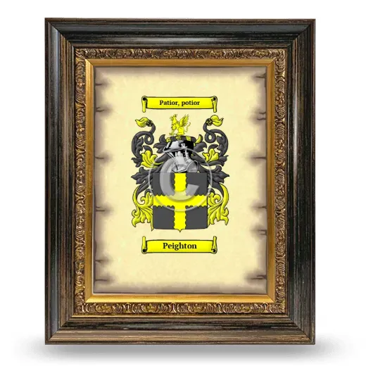 Peighton Coat of Arms Framed - Heirloom