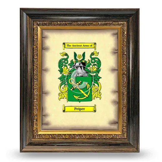 Peiper Coat of Arms Framed - Heirloom