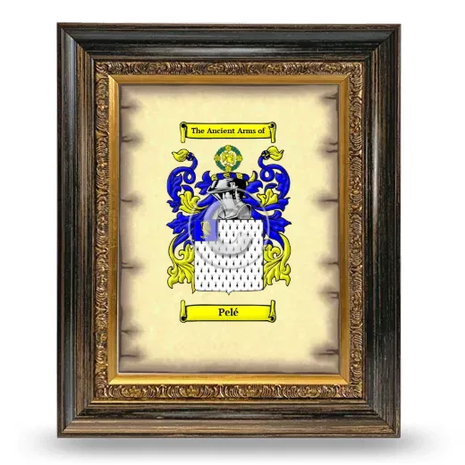 Pelé Coat of Arms Framed - Heirloom