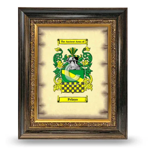 Pelayo Coat of Arms Framed - Heirloom